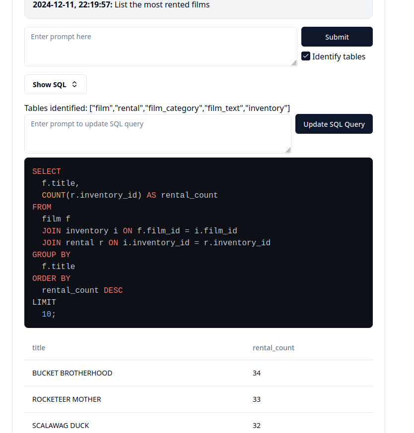 demo ai db databases showcase